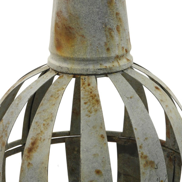 Zentique Metal Rustic Vertical Candle Holder for Tapers & Slim Pillars — Farmhouse Industrial Accent, 35cm HR110716S.59