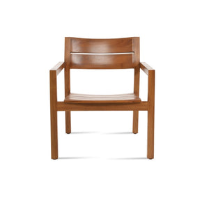 Soho Concept Hrant Lounge Armchair - Elegant Teak Wood Frame, Waterproof Cushion, Durable & Fade-resistant Comfort Teak  Soho-concept-dining-chair-14074