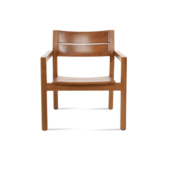 Soho Concept Hrant Lounge Armchair - Elegant Teak Wood Frame, Waterproof Cushion, Durable & Fade-resistant Comfort Teak  Soho-concept-dining-chair-14074