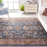 Safavieh Heirloom 720 HRL720 Power Loomed Traditional Rug Blue / Rust HRL720M-24