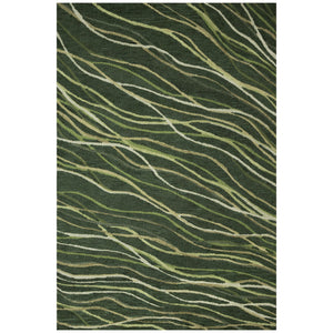 Trans Ocean Liora Manne Horizon Ribbons Indoor Area Rug - Hand Tufted Wool With Contemporary Wave Design Green Wool Pile Hrn57786516