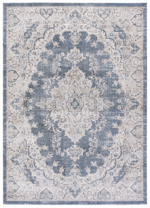 Safavieh Harrison Elegant Transitional Rug In Beautiful Colors, Perfect For Hallways And High Traffic Areas Blue ,Ivory Polyester Pile Hrs400m-7sq