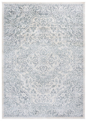 Safavieh Harrison Area Rug - Elegant, Power Loomed Design In Soothing Colors For Sophisticated Spaces Ivory ,Green Grey Polyester Pile Hrs402a-9