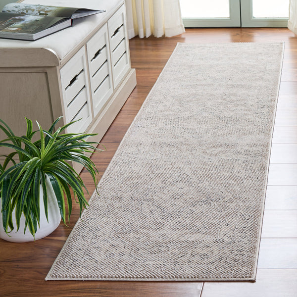 Safavieh Harrison Transitional Square Area Rug In Beige Ivory Grey — Low-Profile Power-Loomed Turkish Pile Harmony 6'-7" x 6'-7" HRS402B-7SQ