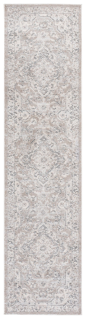 Safavieh Harrison Transitional Square Area Rug In Beige Ivory Grey — Low-Profile Power-Loomed Turkish Pile Harmony 6'-7" x 6'-7" HRS402B-7SQ