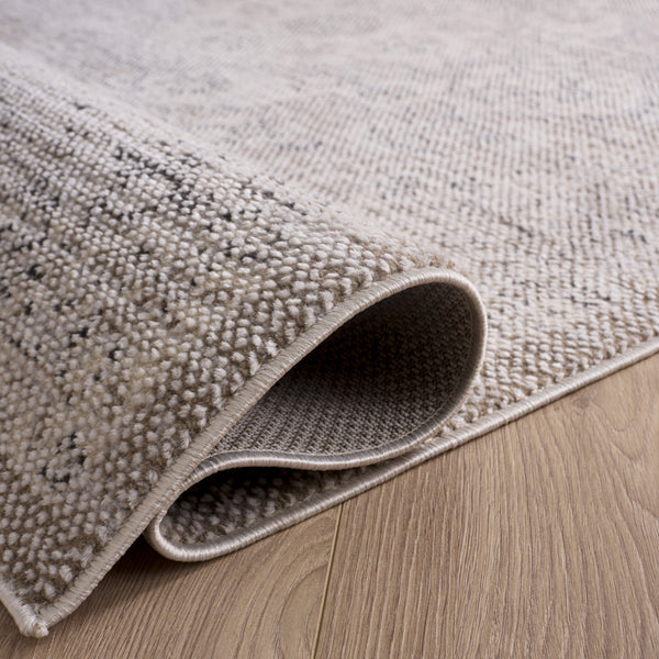 Safavieh Harrison Transitional Square Area Rug In Beige Ivory Grey — Low-Profile Power-Loomed Turkish Pile Harmony 6'-7" x 6'-7" HRS402B-7SQ