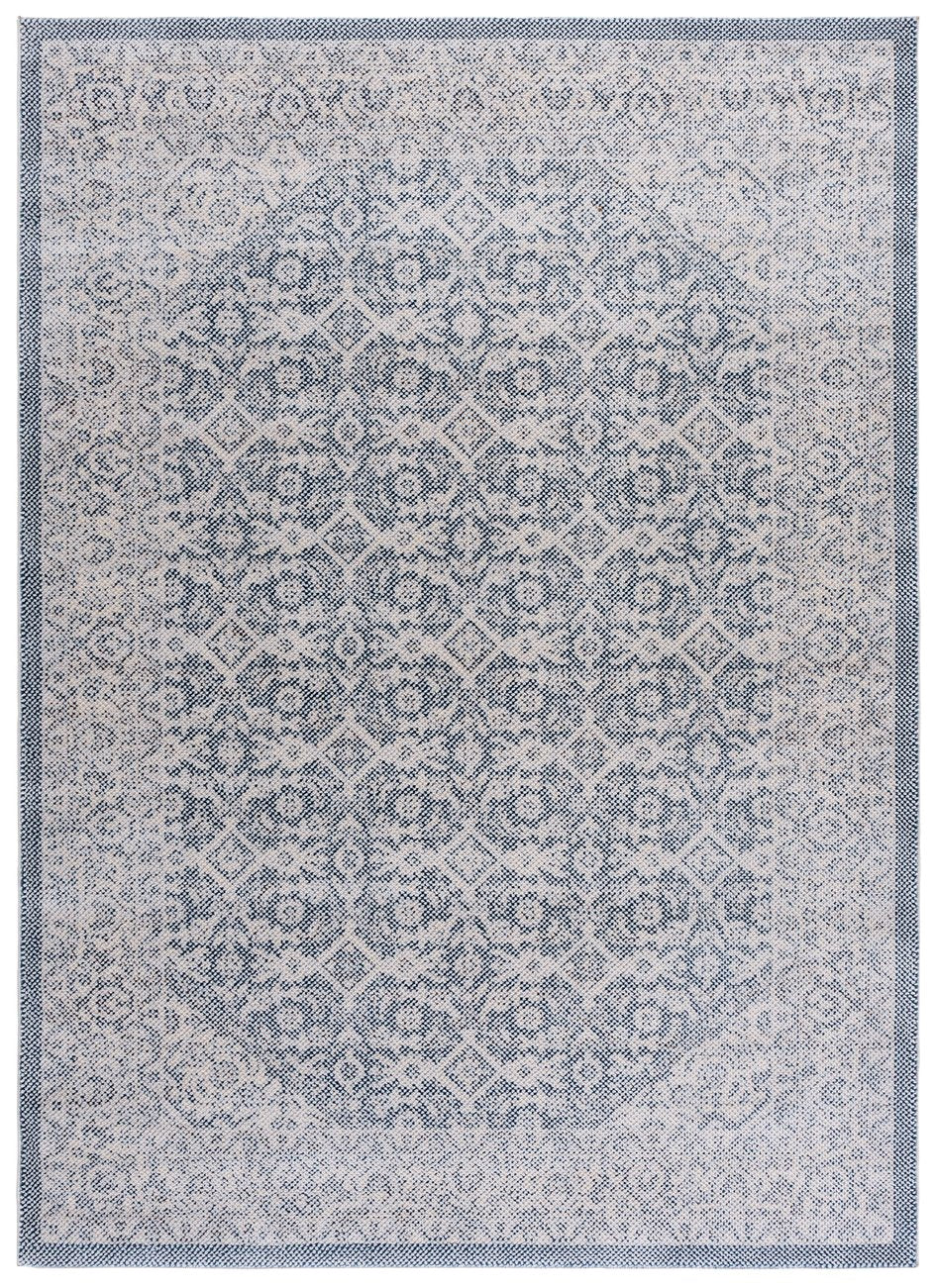 Safavieh Harrison Area Rug - Transitional Design For Home Decor, Durable Polyester, Crafted In Turkey Blue ,Ivory Polyester Pile Hrs404m-5