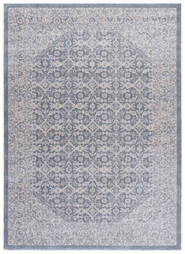 Safavieh Harrison Area Rug - Transitional Design For Home Decor, Durable Polyester, Crafted In Turkey Blue ,Ivory Polyester Pile Hrs404m-5