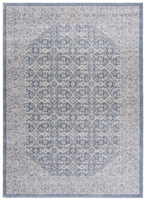 Safavieh Harrison Elegant Area Rug – Transitional Design For Hallways, Minimalist Style With Timeless Appeal Blue ,Ivory Polyester Pile Hrs404m-9