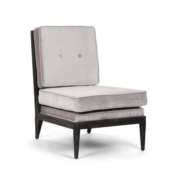 Zentique Lorain Lounge Chair in Oak Viscose Blend — Mid-Century Ergonomic Accent Seat with Sculpted Support (98) HS102