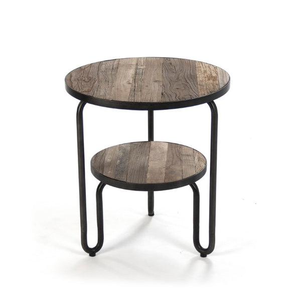Zentique Alberta Metal Round Side Table — Compact 22" x 23.5" Industrial-Chic Accent with Durable Finish HS106