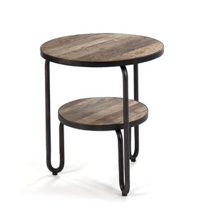 Zentique Alberta Metal Round Side Table — Compact 22" x 23.5" Industrial-Chic Accent with Durable Finish HS106