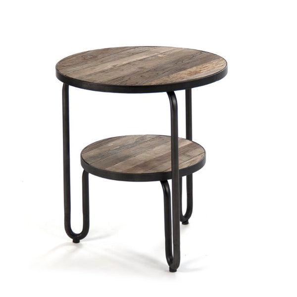 Zentique Alberta Metal Round Side Table — Compact 22" x 23.5" Industrial-Chic Accent with Durable Finish HS106