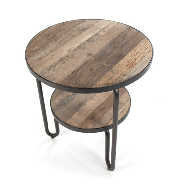 Zentique Alberta Metal Round Side Table — Compact 22" x 23.5" Industrial-Chic Accent with Durable Finish HS106