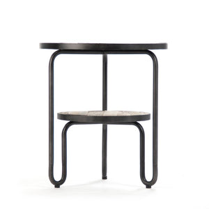 Zentique Alberta Metal Round Side Table — Compact 22" x 23.5" Industrial-Chic Accent with Durable Finish HS106