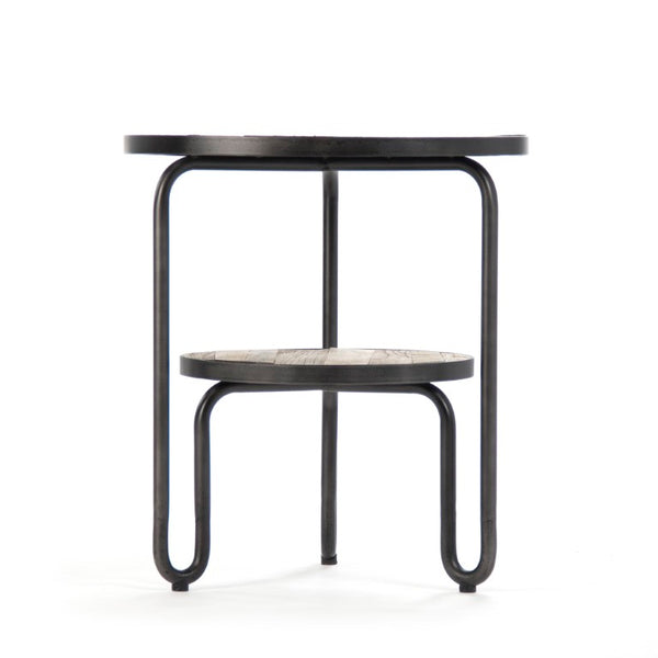 Zentique Alberta Metal Round Side Table — Compact 22" x 23.5" Industrial-Chic Accent with Durable Finish HS106