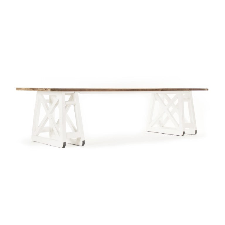 Zentique Arthur Pine Dining Table — Compact W118cm Solid Pine, Timeless Rectangular Design, Warm Grain Finish HS113