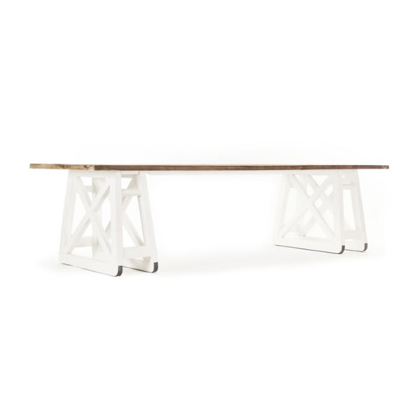Zentique Arthur Pine Dining Table — Compact W118cm Solid Pine, Timeless Rectangular Design, Warm Grain Finish HS113