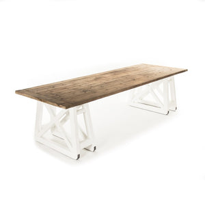 Zentique Arthur Pine Dining Table — Compact W118cm Solid Pine, Timeless Rectangular Design, Warm Grain Finish HS113