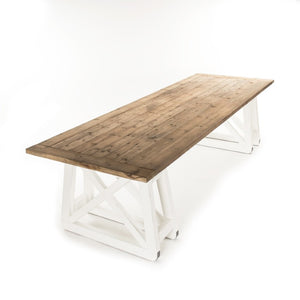 Zentique Arthur Pine Dining Table — Compact W118cm Solid Pine, Timeless Rectangular Design, Warm Grain Finish HS113