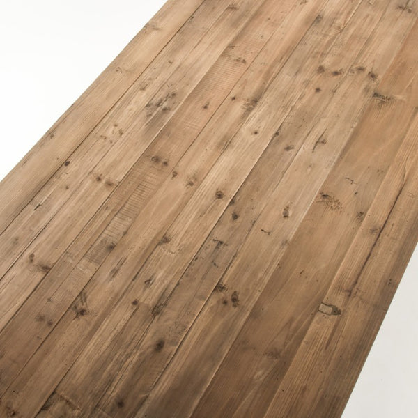 Zentique Arthur Pine Dining Table — Compact W118cm Solid Pine, Timeless Rectangular Design, Warm Grain Finish HS113