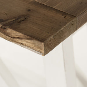 Zentique Arthur Pine Dining Table — Compact W118cm Solid Pine, Timeless Rectangular Design, Warm Grain Finish HS113