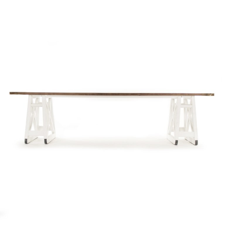 Zentique Arthur Pine Dining Table — Compact W118cm Solid Pine, Timeless Rectangular Design, Warm Grain Finish HS113