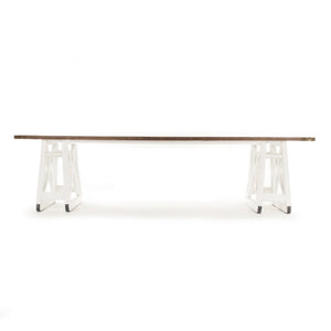 Zentique Arthur Pine Dining Table — Compact W118cm Solid Pine, Timeless Rectangular Design, Warm Grain Finish HS113