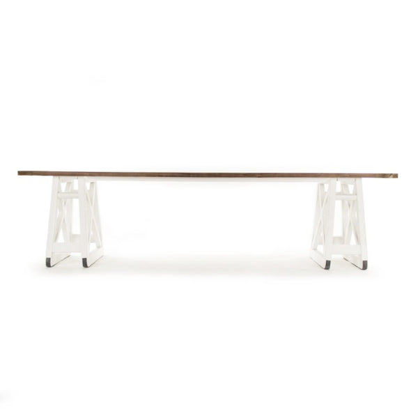 Zentique Arthur Pine Dining Table — Compact W118cm Solid Pine, Timeless Rectangular Design, Warm Grain Finish HS113