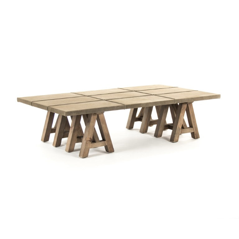 Zentique Doux Solid Pine Coffee Table — Low-Profile Scandinavian Design, Warm Wood Grain, Durable Craftsmanship HS119