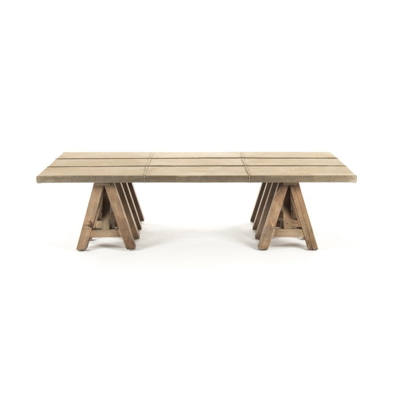 Zentique Doux Solid Pine Coffee Table — Low-Profile Scandinavian Design, Warm Wood Grain, Durable Craftsmanship HS119