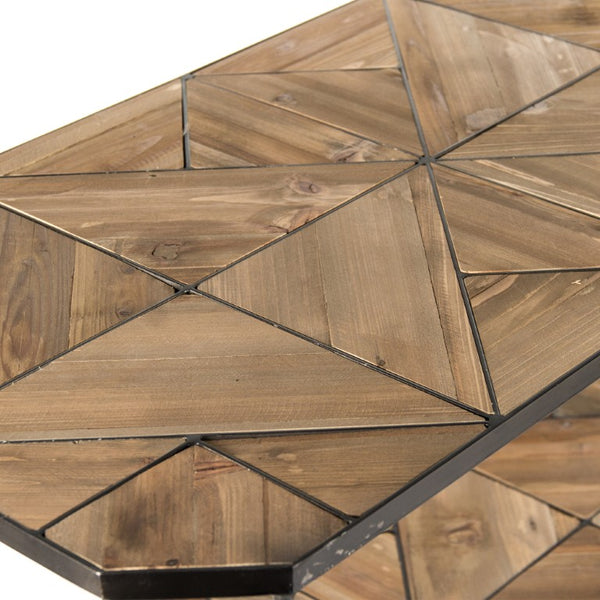 Zentique Anabel Pine Console Table 71" Wide x 18" Deep — Modern Farmhouse Narrow Entryway Shelf with Metal Frame HS125