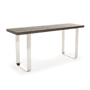 Zentique Eclat Wall Table Oak and Steel Wall-Mounted Console — Space-Saving Modern Desk for Small Homes HS132