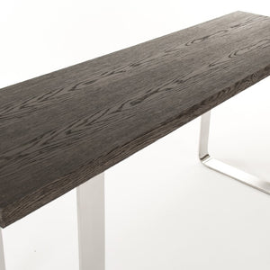Zentique Eclat Wall Table Oak and Steel Wall-Mounted Console — Space-Saving Modern Desk for Small Homes HS132
