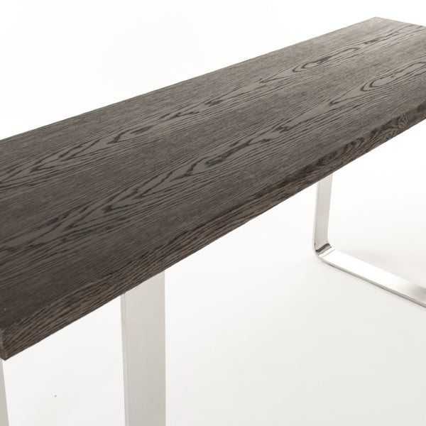 Zentique Eclat Wall Table Oak and Steel Wall-Mounted Console — Space-Saving Modern Desk for Small Homes HS132