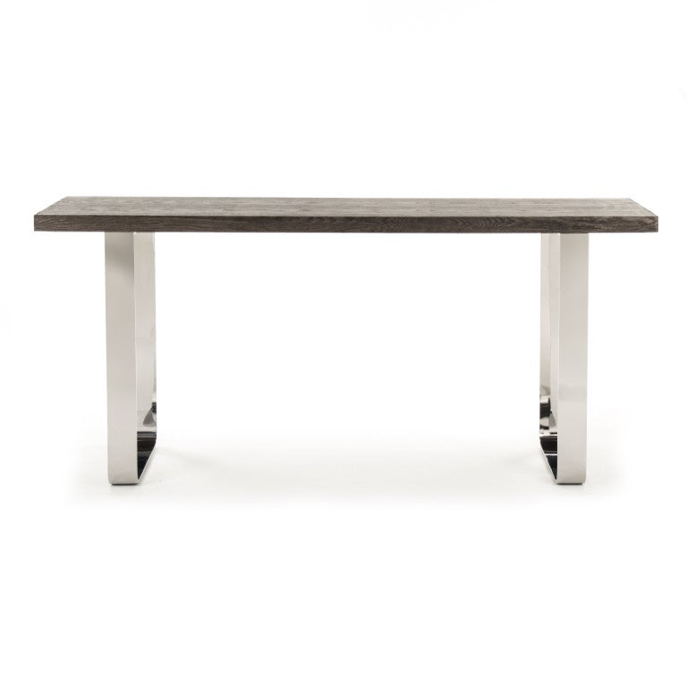 Zentique Eclat Wall Table Oak and Steel Wall-Mounted Console — Space-Saving Modern Desk for Small Homes HS132