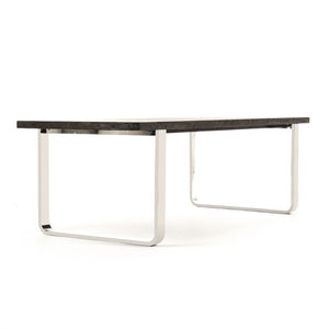 Zentique Eclat Dining Table — Oak Top & Powder-Coated Steel Base, Seats 6–8, Sturdy Modern Industrial Centerpiece HS133