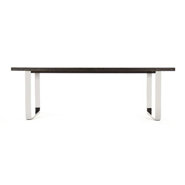 Zentique Eclat Dining Table — Oak Top & Powder-Coated Steel Base, Seats 6–8, Sturdy Modern Industrial Centerpiece HS133