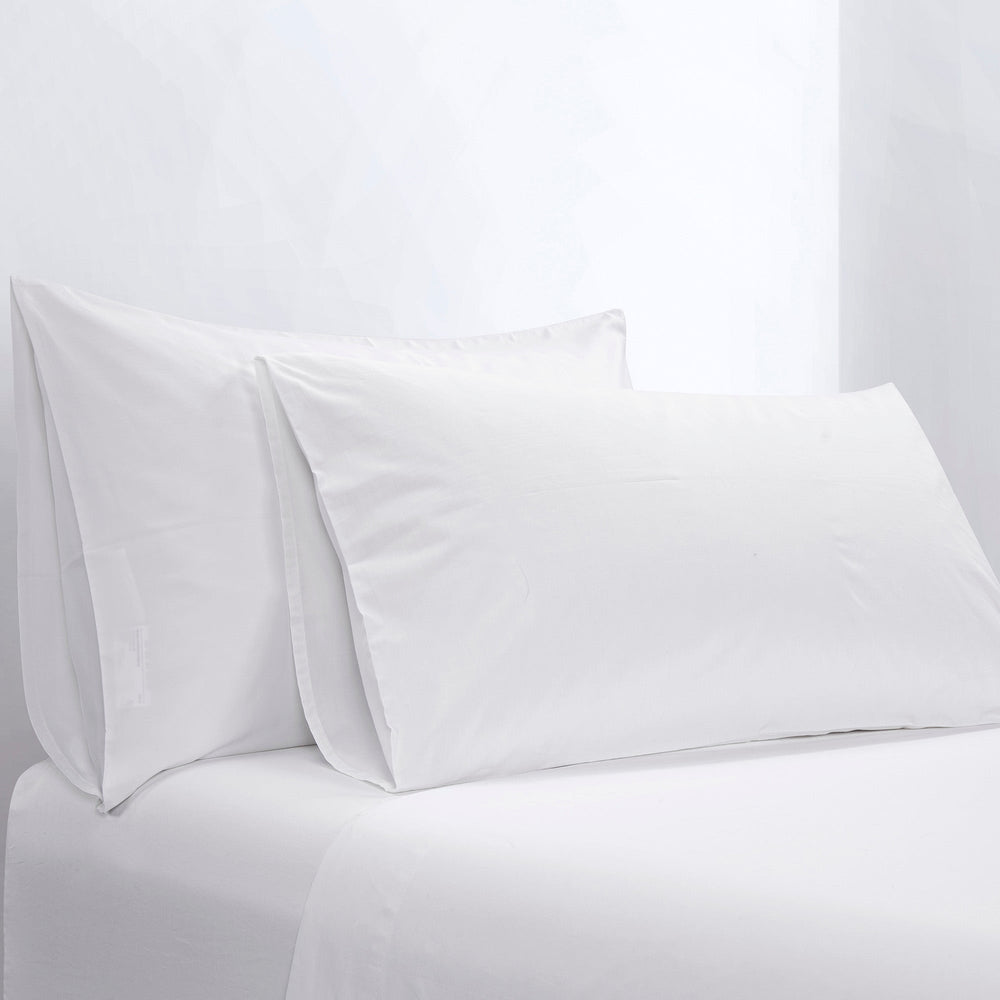 Hiend Accents Pure 200tc Percale Flat Sheet - Luxurious Cotton Bedding For Unmatched Comfort And Style In Hospitality White 100% Cotton Hs2001fl-qn-wh