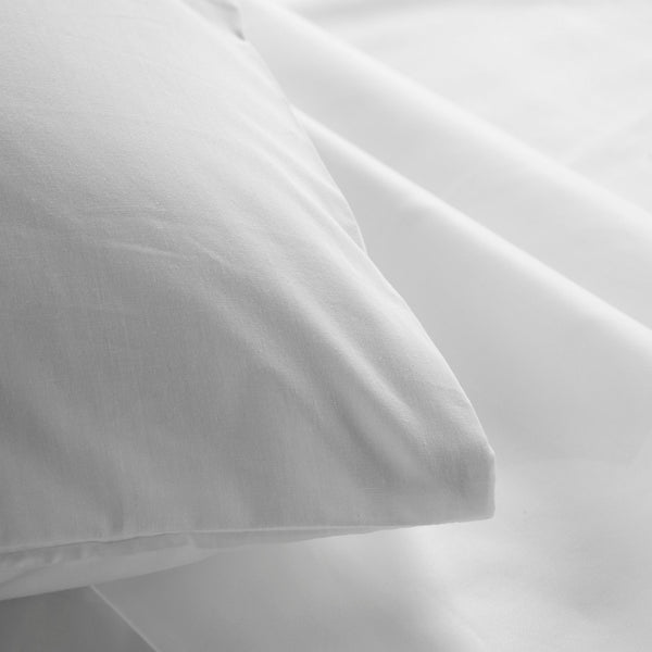 Hiend Accents Pure 200tc Percale Pillowcase - Luxurious 100% Cotton For Ultimate Comfort And Breathable Sleep Experience White 100% Cotton Hs2001ps-kg-wh