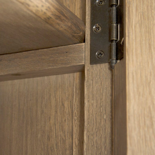 Zentique Vallis Oak Cabinet with Spacious Shelving, Solid Oak Veneer Finish, Modern Entryway Storage Solution HT1015 E255-3