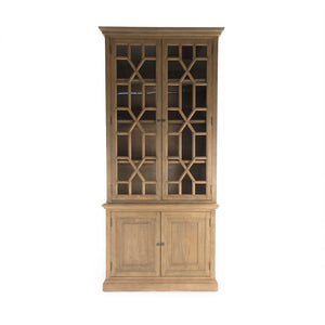 Zentique Vallis Oak Cabinet with Spacious Shelving, Solid Oak Veneer Finish, Modern Entryway Storage Solution HT1015 E255-3