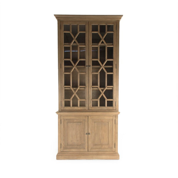 Zentique Vallis Oak Cabinet with Spacious Shelving, Solid Oak Veneer Finish, Modern Entryway Storage Solution HT1015 E255-3