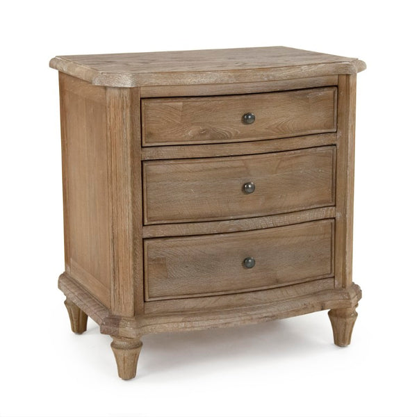 Zentique Edmund Solid Oak Night Stand with Drawer & Shelf, Compact W24"H26" Durable Finish for Any Décor HT1186 E272