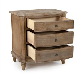 Zentique Edmund Solid Oak Night Stand with Drawer & Shelf, Compact W24"H26" Durable Finish for Any Décor HT1186 E272