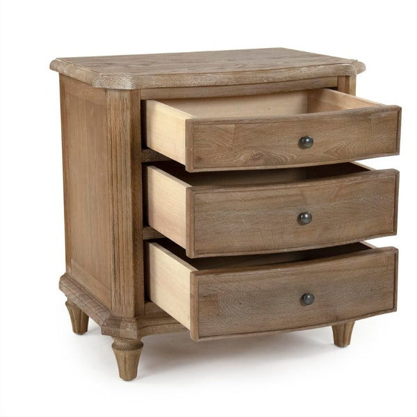 Zentique Edmund Solid Oak Night Stand with Drawer & Shelf, Compact W24"H26" Durable Finish for Any Décor HT1186 E272