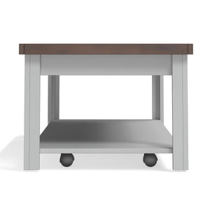 Legends Furniture Bridgevine Home Hampton 48 Inch Hampton Coffee Table, No Assembly Required, Jasmine Whitewash And Barnwood Finish Barnwood And White Wash, White Poplar Solids And Okoume Veneers With Knotty Alder Top Ht4210.Bjw