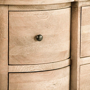 Zentique Frances Solid Oak Dresser with Ample Drawers, Timeless Silhouette, Durable Finish — W47 H35 D22 inches HT538 E272-10