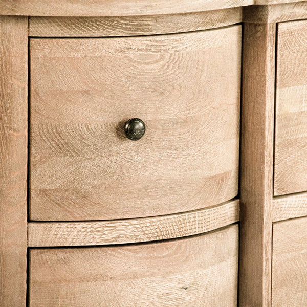 Zentique Frances Solid Oak Dresser with Ample Drawers, Timeless Silhouette, Durable Finish — W47 H35 D22 inches HT538 E272-10