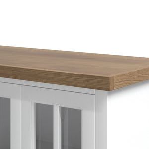 Legends Furniture Bridgevine Home Hampton 97 Inch Fireplace Tv Stand Console For Tvs Up To 100 Inches, Jasmine Whitewash And Barnwood Finish Barnwood And White Wash, White Poplar Solids And Okoume Veneers With Knotty Alder Top Ht5410.Bjw